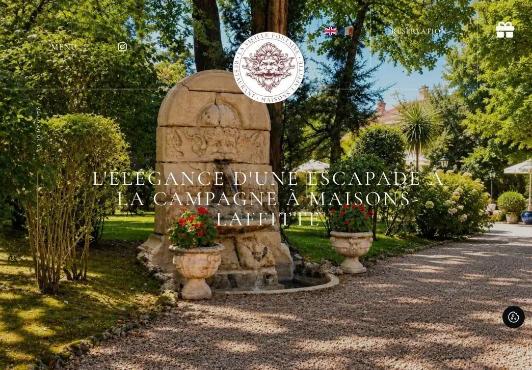 Site La Vieille Fontaine sur ordinateur, réalisé par Affectio